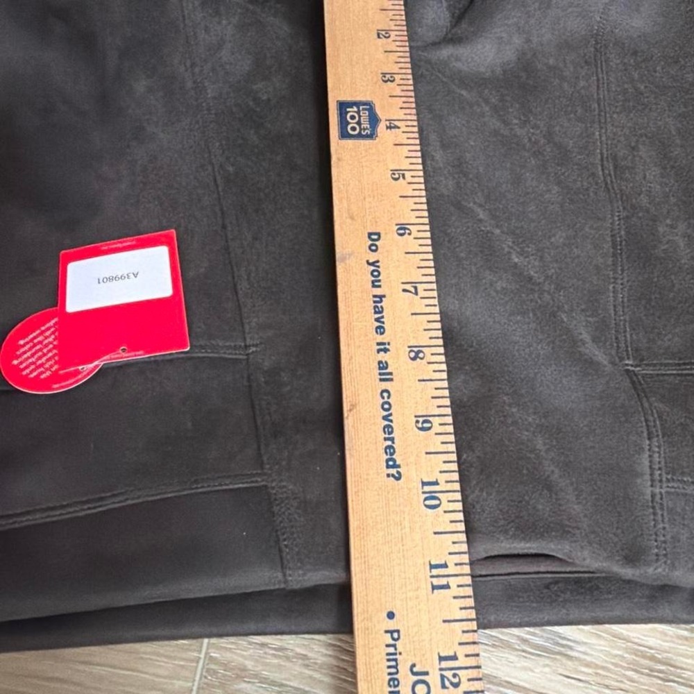 NWT Spanx Faux Suede Leggings Brown Pull On Shaping Pants Women's S Minimalist - Picture 7 of 8